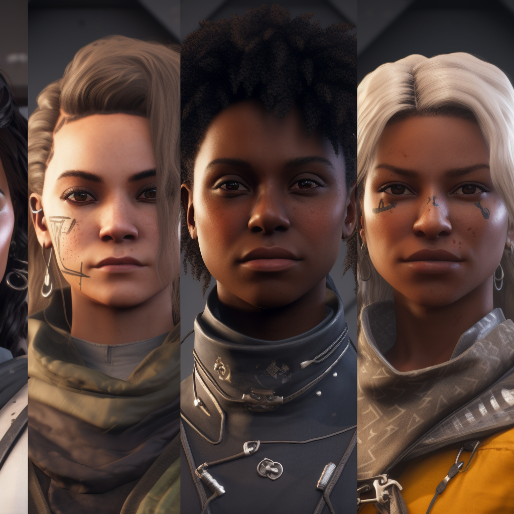 Representation of diverse characters in video games